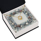 Christmas Background 081 - 18K Yellow Gold Finish Love Knot Necklace