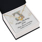 Happy Birthday Julia v01 - 18K Yellow Gold Finish Love Knot Necklace