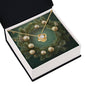 Christmas Background 104 - 18K Yellow Gold Finish Love Knot Necklace