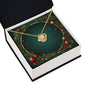 Christmas Background 069 - 18K Yellow Gold Finish Love Knot Necklace