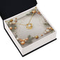 Christmas Background 039 - 18K Yellow Gold Finish Love Knot Necklace
