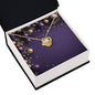 Christmas Background 054 - 18K Yellow Gold Finish Love Knot Necklace