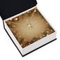 Christmas Background 007 - 18K Yellow Gold Finish Love Knot Necklace