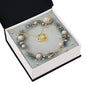Christmas Background 049 - 18K Yellow Gold Finish Love Knot Necklace