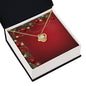 Christmas Background 046 - 18K Yellow Gold Finish Love Knot Necklace