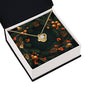 Christmas Background 123 - 18K Yellow Gold Finish Love Knot Necklace
