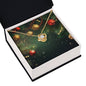 Christmas Background 120 - 18K Yellow Gold Finish Love Knot Necklace