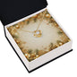 Christmas Background 051 - 18K Yellow Gold Finish Love Knot Necklace
