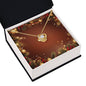 Christmas Background 020 - 18K Yellow Gold Finish Love Knot Necklace
