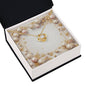 Christmas Background 022 - 18K Yellow Gold Finish Love Knot Necklace