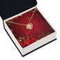 Christmas Background 099 - 18K Yellow Gold Finish Love Knot Necklace