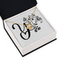 Botanical Monogram Y - 18K Yellow Gold Finish Love Knot Necklace