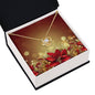 Christmas Background 097 - 18K Yellow Gold Finish Love Knot Necklace