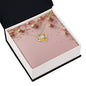 Christmas Background 040 - 18K Yellow Gold Finish Love Knot Necklace