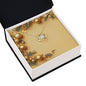 Christmas Background 059 - 18K Yellow Gold Finish Love Knot Necklace
