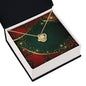 Christmas Background 071 - 18K Yellow Gold Finish Love Knot Necklace
