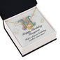 Happy Birthday Margaret v01 - 18K Yellow Gold Finish Love Knot Necklace