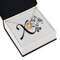 Botanical Monogram X - 18K Yellow Gold Finish Love Knot Necklace