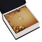 Christmas Background 053 - 18K Yellow Gold Finish Love Knot Necklace