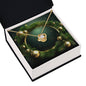 Christmas Background 101 - 18K Yellow Gold Finish Love Knot Necklace