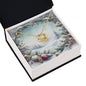 Christmas Background 086 - 18K Yellow Gold Finish Love Knot Necklace