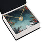 Christmas Background 124 - 18K Yellow Gold Finish Love Knot Necklace