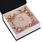 Christmas Background 038 - 18K Yellow Gold Finish Love Knot Necklace
