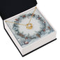 Christmas Background 082 - 18K Yellow Gold Finish Love Knot Necklace