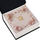 Christmas Background 055 - 18K Yellow Gold Finish Love Knot Necklace