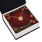 Christmas Background 036 - 18K Yellow Gold Finish Love Knot Necklace