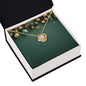 Christmas Background 037 - 18K Yellow Gold Finish Love Knot Necklace