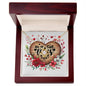 All of Me Loves All of You - 18K Yellow Gold Finish Love Knot Necklace With Mahogany Style Luxury Box
