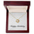 Happy Birthday - 18K Yellow Gold Finish Love Knot Necklace With Mahogany Style Luxury Box