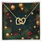 Christmas Background 118 - 18K Yellow Gold Finish Interlocking Hearts Necklace
