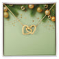 Christmas Background 028 - 18K Yellow Gold Finish Interlocking Hearts Necklace