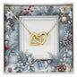 Christmas Background 087 - 18K Yellow Gold Finish Interlocking Hearts Necklace