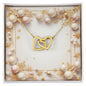 Christmas Background 022 - 18K Yellow Gold Finish Interlocking Hearts Necklace