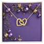 Christmas Background 021 - 18K Yellow Gold Finish Interlocking Hearts Necklace