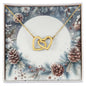 Christmas Background 085 - 18K Yellow Gold Finish Interlocking Hearts Necklace