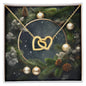 Christmas Background 102 - 18K Yellow Gold Finish Interlocking Hearts Necklace