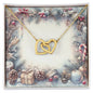 Christmas Background 072 - 18K Yellow Gold Finish Interlocking Hearts Necklace
