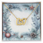 Christmas Background 073 - 18K Yellow Gold Finish Interlocking Hearts Necklace