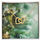 Christmas Background 130 - 18K Yellow Gold Finish Interlocking Hearts Necklace