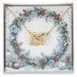 Christmas Background 082 - 18K Yellow Gold Finish Interlocking Hearts Necklace