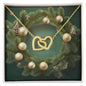 Christmas Background 104 - 18K Yellow Gold Finish Interlocking Hearts Necklace