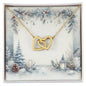 Christmas Background 084 - 18K Yellow Gold Finish Interlocking Hearts Necklace