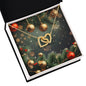 Christmas Background 117 - 18K Yellow Gold Finish Interlocking Hearts Necklace
