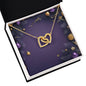 Christmas Background 065 - 18K Yellow Gold Finish Interlocking Hearts Necklace
