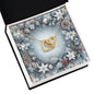 Christmas Background 089 - 18K Yellow Gold Finish Interlocking Hearts Necklace