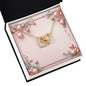 Christmas Background 008 - 18K Yellow Gold Finish Interlocking Hearts Necklace